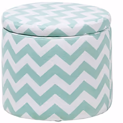 Ottomana decorativa con contenitore e coperchio. Questo pouf è perfetto per interni dal design moderno o retrò. È realizzato  ...