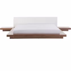 Letto matrimoniale dal design giapponese. Rendi la stanza da letto ancora più comoda con questo letto con rete a doghe di isp ...
