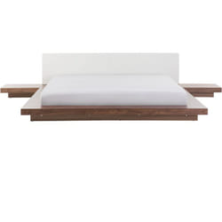 Letto Color Legno Stile Giapponese con Rete a Doghe 180 x 200 cm Zen