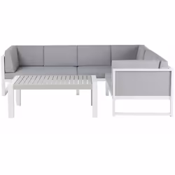 Set da giardino in alluminio in 4 parti. Questo elegante salotto modulare è imprescindibile per una terrazza o un giardino da ...
