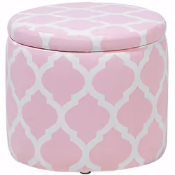 Ottomana decorativa con contenitore interno. Questo pouf è perfetto per interni dal design moderno o retrò. È realizzato in c ...