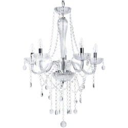 Lampadario in cristallo, color argento Locone