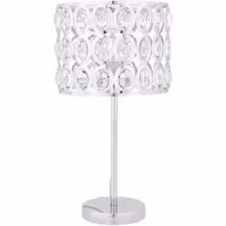 Elegante lampada da tavolo in metallo con paralume in cristallo. Apri le porte alla classe in soggiorno o in camera da letto, ...