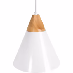 Elegante lampada a sospensione in alluminio bianco. Decora ogni stanza con questo lampadario in stile moderno. Realizzato in  ...