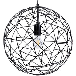Beliani - Lampadario in Filo Nero con Paralume Tondo Aperto in Metallo Lemme
