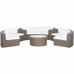 Divano da giardino rotondo. Questo set di divani a forma di U è ideale per creare una vera oasi di relax in giardino o in ter ...