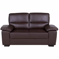 Ampio divano a 3 posti in pelle sintetica marrone. Porta la classe e l'eleganza in soggiorno con questo divano a 2 posti. Rea ...