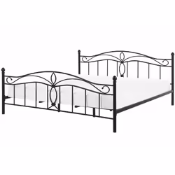 Romantico letto matrimoniale in metallo nero - ANTLIA. Porta un tocco di romanticismo in camera da letto con questo letto con ...