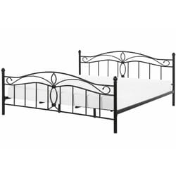 Struttura Letto in Metallo Nero con Doghe Design Vintage 180 x 200 cm Antlia