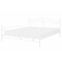 Struttura Letto in Metallo Bianco con Doghe Design Vintage 160 x 200 cm Antlia