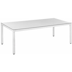 Tavolo da giardino 220cm in rattan bianco Italy
