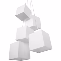 Lampada a sospensione a 5 punti luce. Porta un tocco di stile moderno al soggiorno, alla sala da pranzo o alla zona office co ...
