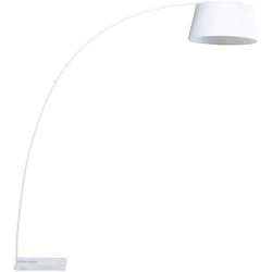 Beliani - Lampada da terra in metallo bianco 234 cm paralume Benue