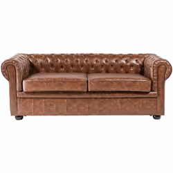Divano vintage stile chesterfield trapuntato in pelle sintetica. Questo divano a 3 posti in stile Chesterfield si adatta a in ...