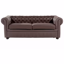 Divano vintage stile chesterfield trapuntato. Questo divano a 3 posti in stile Chesterfield si adatta a interni dal design mo ...