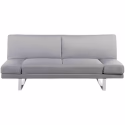 Divano letto moderno in tessuto grigio chiaro. Questo divano letto dal design elegante è l'ideale per un soggiorno piccolo. R ...