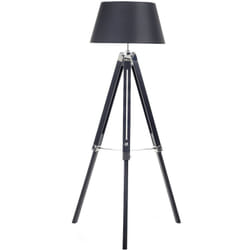 Lampada da pavimento in legno nero Madeira