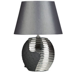 Lampada da tavolo in colore nero/argento Esla