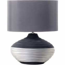Lampada da tavolo in porcellana a forma di tamburo. Porta la classe in camera da letto o in soggiorno con questa versatile la ...