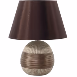 Lampada da tavolo in porcellana marrone. Porta stile e funzionalità in casa con questa lampada da tavolo. Realizzata in porce ...