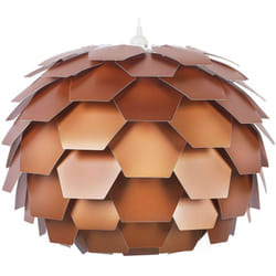 Lampadario Moderno Grande a Forma di Fiore in Plastica Color Rame Segre