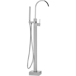 Miscelatore per Vasca Freestanding Argento Cromato Montato a Pavimento Ribbon