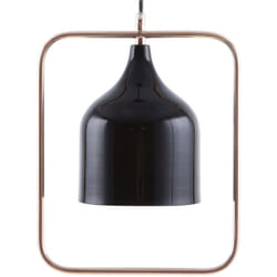 Beliani - Lampada in Metallo Nero con Struttura in Rame Stile Industriale 121 cm Mavone