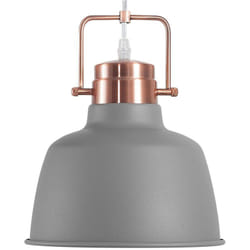 Beliani - Lampadario in Metallo Grigio e Rame con Paralume a Campana 179 cm Narmada