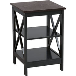 Beliani - Comodino in laminato nero design vintage Foster
