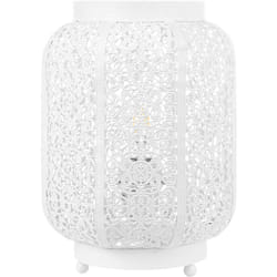 Beliani - Lampada da tavolo in metallo color bianco Somes