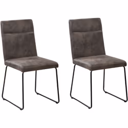 Set di 2 sedie in microfibra . Design moderno, elegante e comfort di seduta ottimale: questo moderno set di due sedie è un ve ...