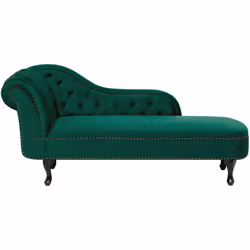 Chaise longue in stile vintage. Apri le porte all'eleganza con questa chaise longue. Realizzata in resistente velluto morbido ...