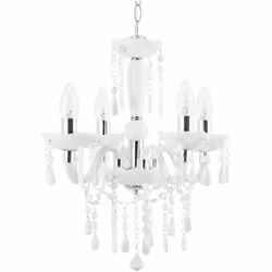 Elegante candelabro con cristalli. Questo lussuoso lampadario, grazie ai suoi 4 punti luce, illuminerà ogni stanza con classe ...