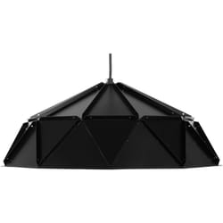 Beliani - Lampadario in Metallo Nero con Paralume Semicircolare Design Industriale Senia