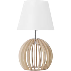Beliani - Lampada da tavolo in legno bianco Samo