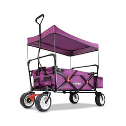 Carrello da giardino pieghevole da campeggio / spiaggia per la spesa Fuxtec CT350 viola