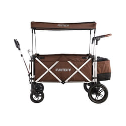 Fuxtec - Carrello pieghevole/ carrozzina da passeggio di lusso CTL-900 marrone