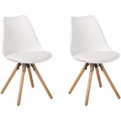 Set di 2 sedie da pranzo eleganti in stile moderno. Questo set di 2 sedie da pranzo porta un tocco minimalista ed elegante a ...