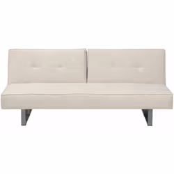 Elegante divano letto in tessuto beige chiaro. Porta la classe e l'eleganza in soggiorno con questo divano letto dal design m ...