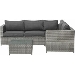 Set da giardino in rattan grigio Avola