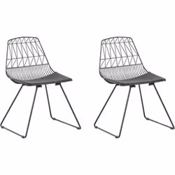 Set di 2 sedie in metallo dallo stile moderno ed industriale. Fatti catturare da questo set di sedie. Il design sottile e fil ...