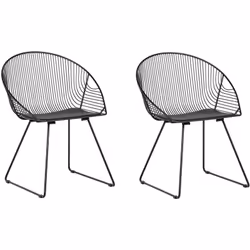 Set di 2 sedie in metallo pratiche ed eleganti. Set di 2 comode sedie dal design semplice ed elegante, che si adattano perfet ...
