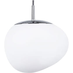Beliani - Lampada in Vetro Bianco e Argento Forma Irregolare 1 Luce Moderna Liffel