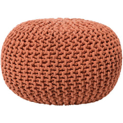 Beliani - Pouf poggiapiedi in tessuto rame 40 x 25 cm Conrad