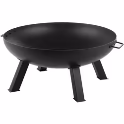 Braciere da giardino tondo in acciaio nero dal design rustico. Porta calore e rendi i tuoi spazi esterni più accoglienti ed e ...