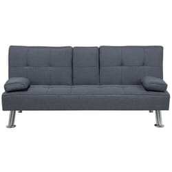 Beliani - Divano letto moderno in tessuto grigio scuro Roxen