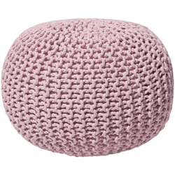 Beliani - Pouf poggiapiedi in tessuto rosa 50 x 35 cm Conrad