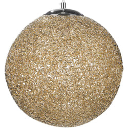 Lampadario in alluminio dorato Turama