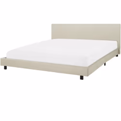 Letto classico in lino beige con alta testiera. Questo letto con rete a doghe è la scelta ideale per camere da letto in stile ...