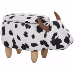 Originale pouf a forma di mucca. Questo originale ottomano a forma di mucca rallegrerà i tuoi ambienti. Oltre al simpatico as ...